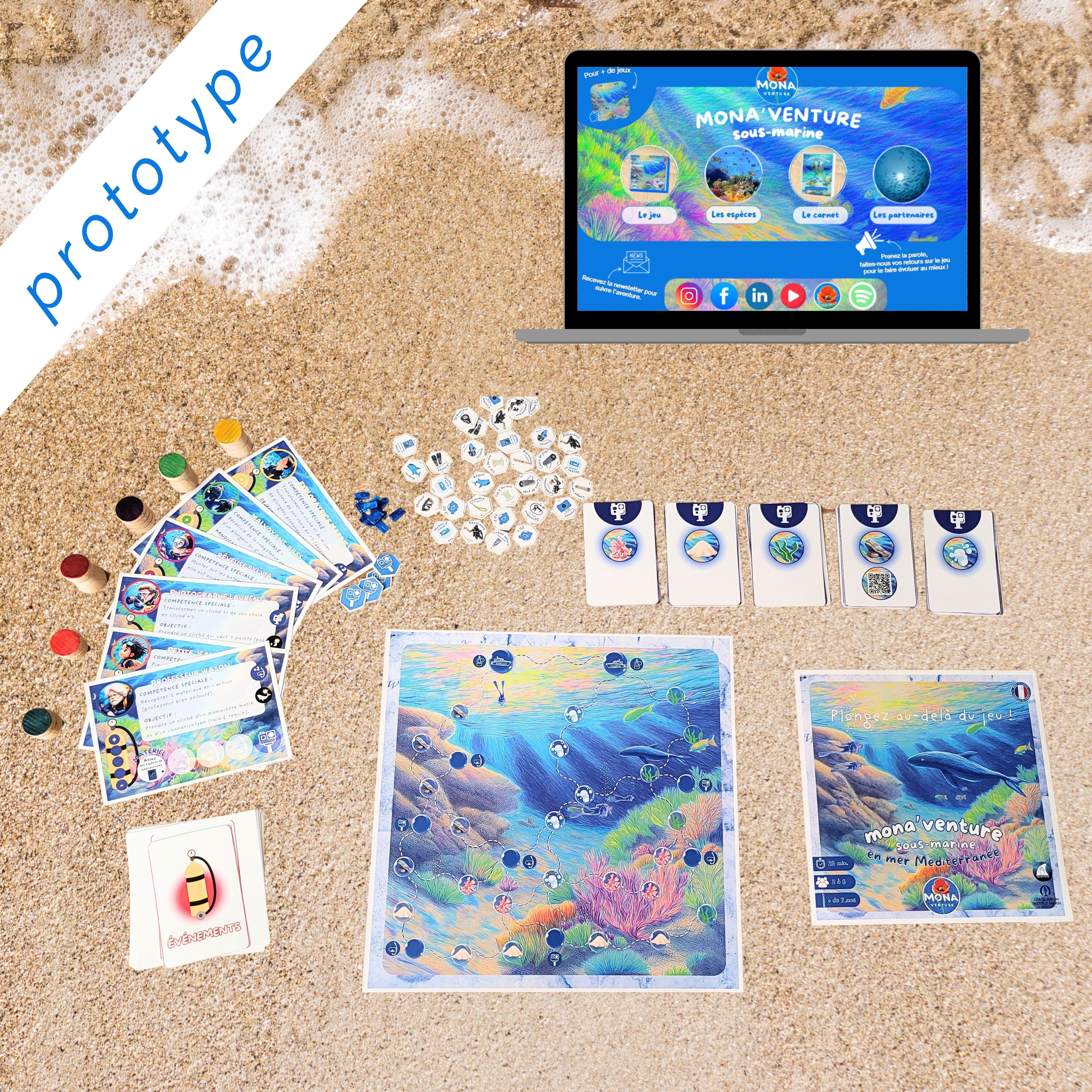 Mona'venture sous-marine en Mer Méditerranée - jeu de plateau + aventure - (précommande)